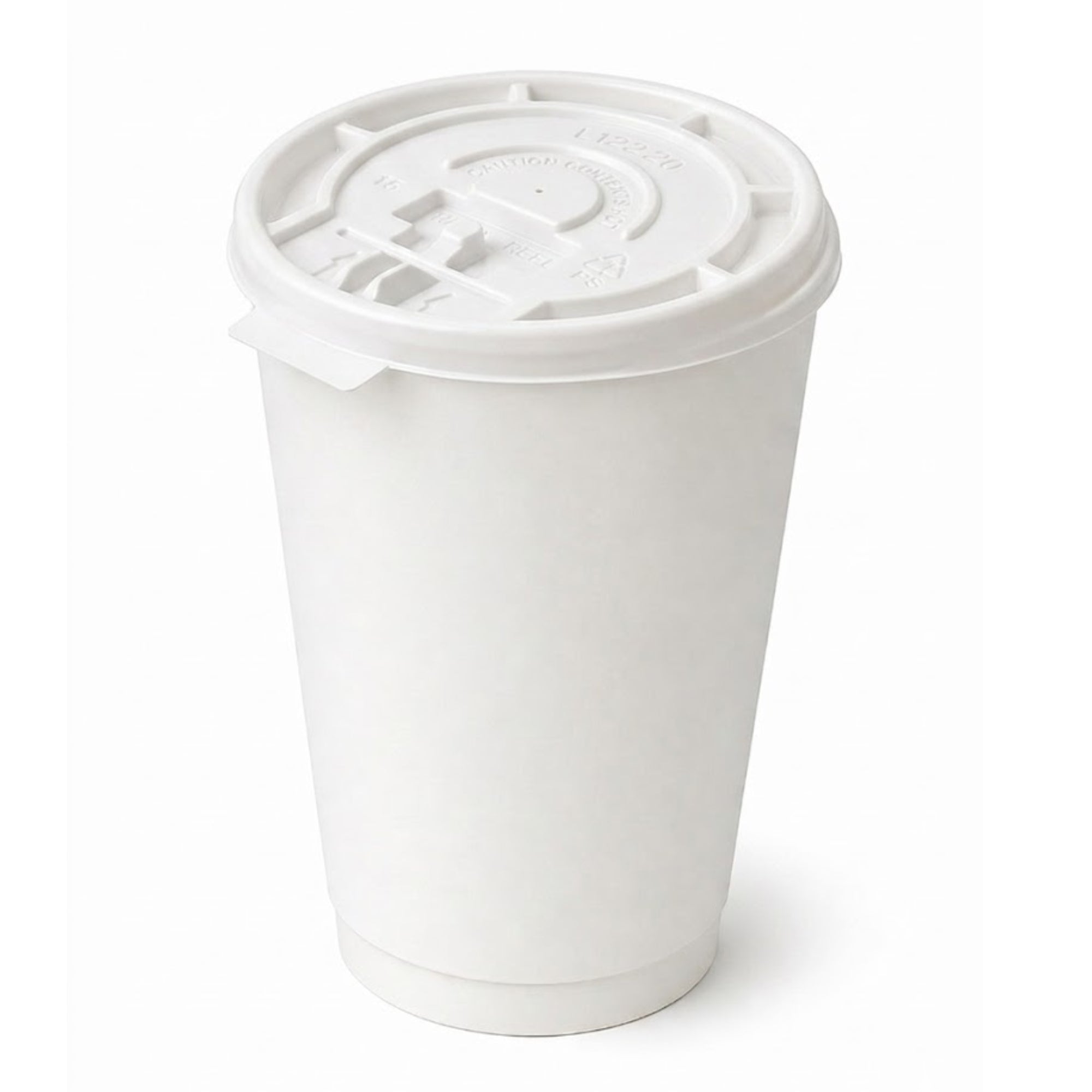 *Buy Bulk* 10oz White Disposable Poly Paper Cups with White Lids Hot & Cold Paper Cups VeZee Pack of 100