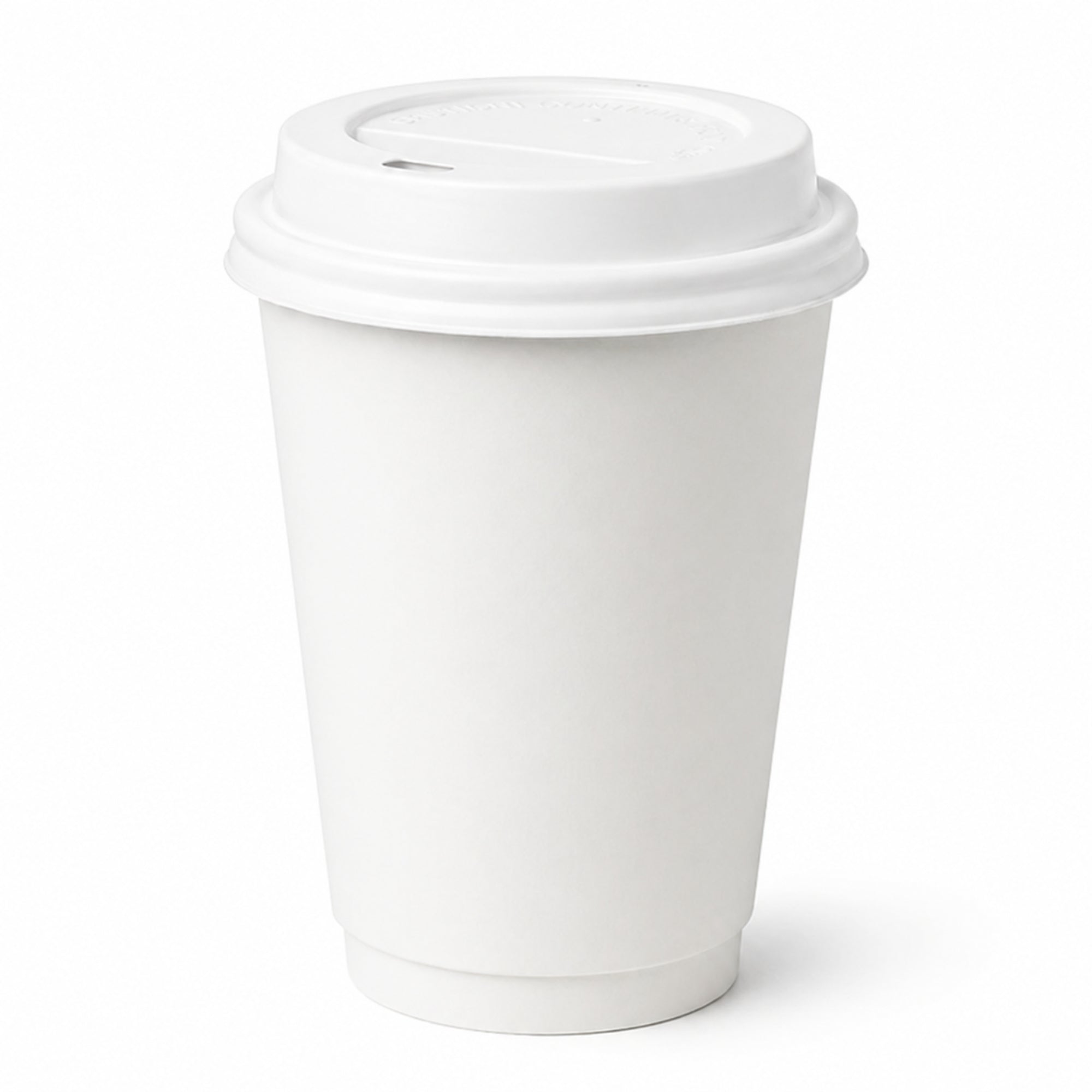 *Buy Bulk* 12oz Disposable White Poly Paper Cups with White Dome Lids Hot & Cold Paper Cups VeZee Pack of 100