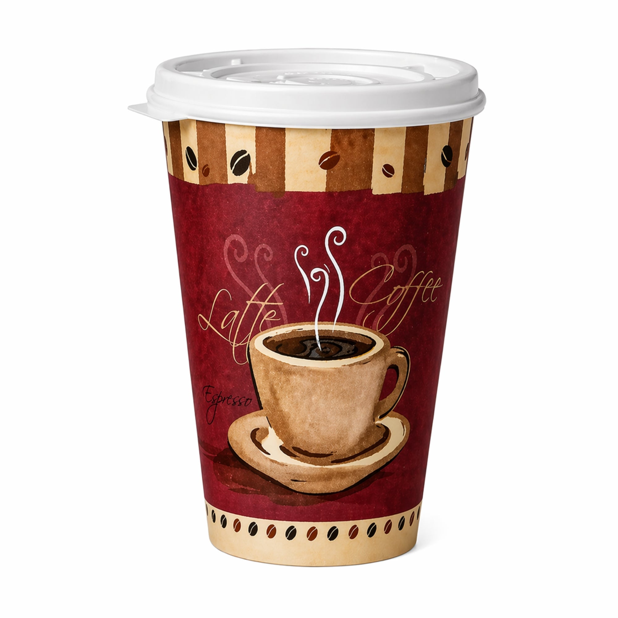 *Buy Bulk* 10oz Disposable Heaven Poly Paper Cups with white Lid Hot & Cold Paper Cups VeZee Pack of 100