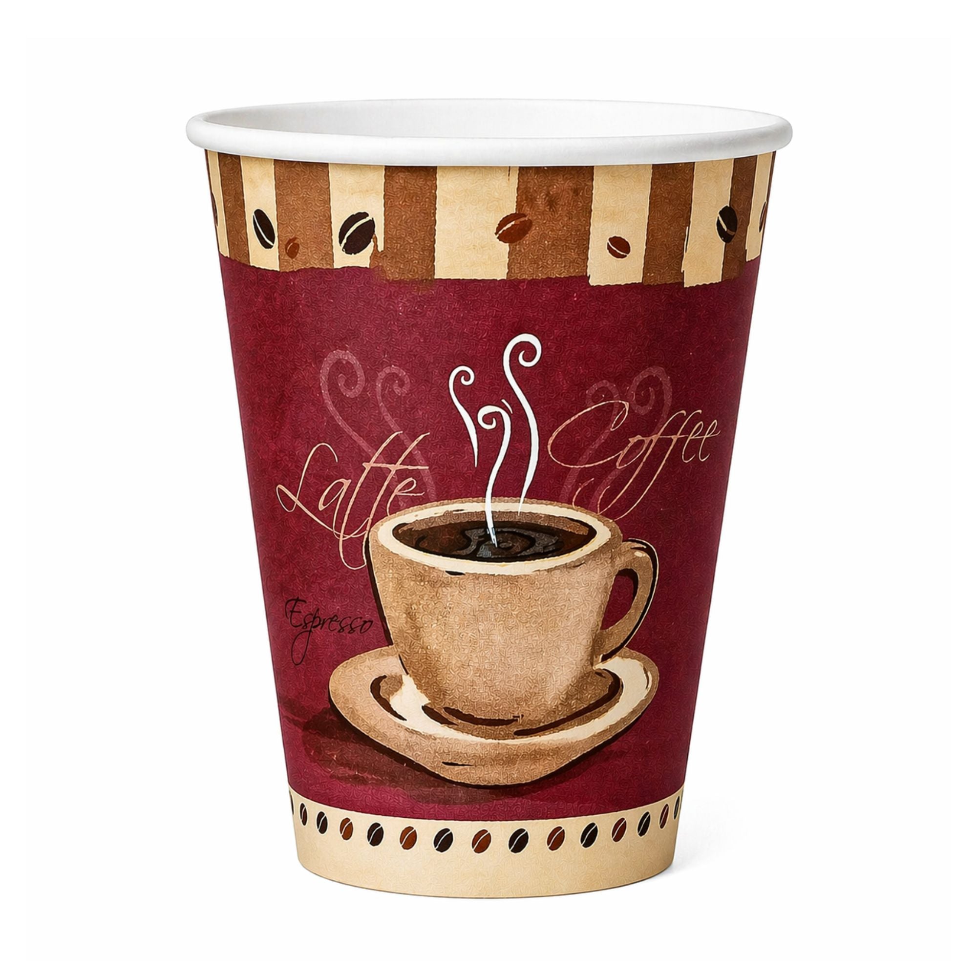*BUY BULK* 10 oz Heaven White Poly Paper Cups Hot and Cold Disposable Leak Resistant Cups