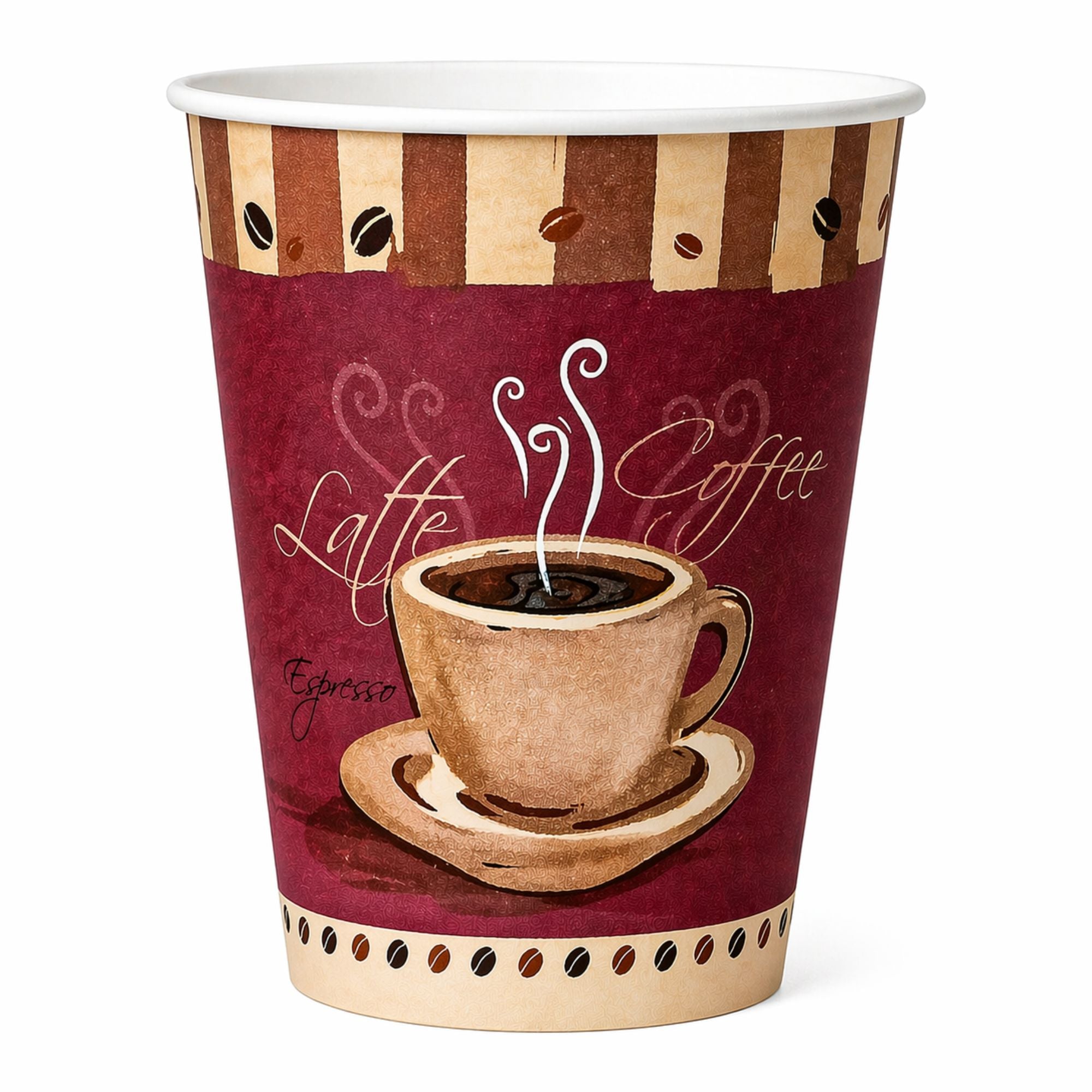 *WHOLESALE*12 oz Heaven White Poly Paper Cups Hot 1000/Case