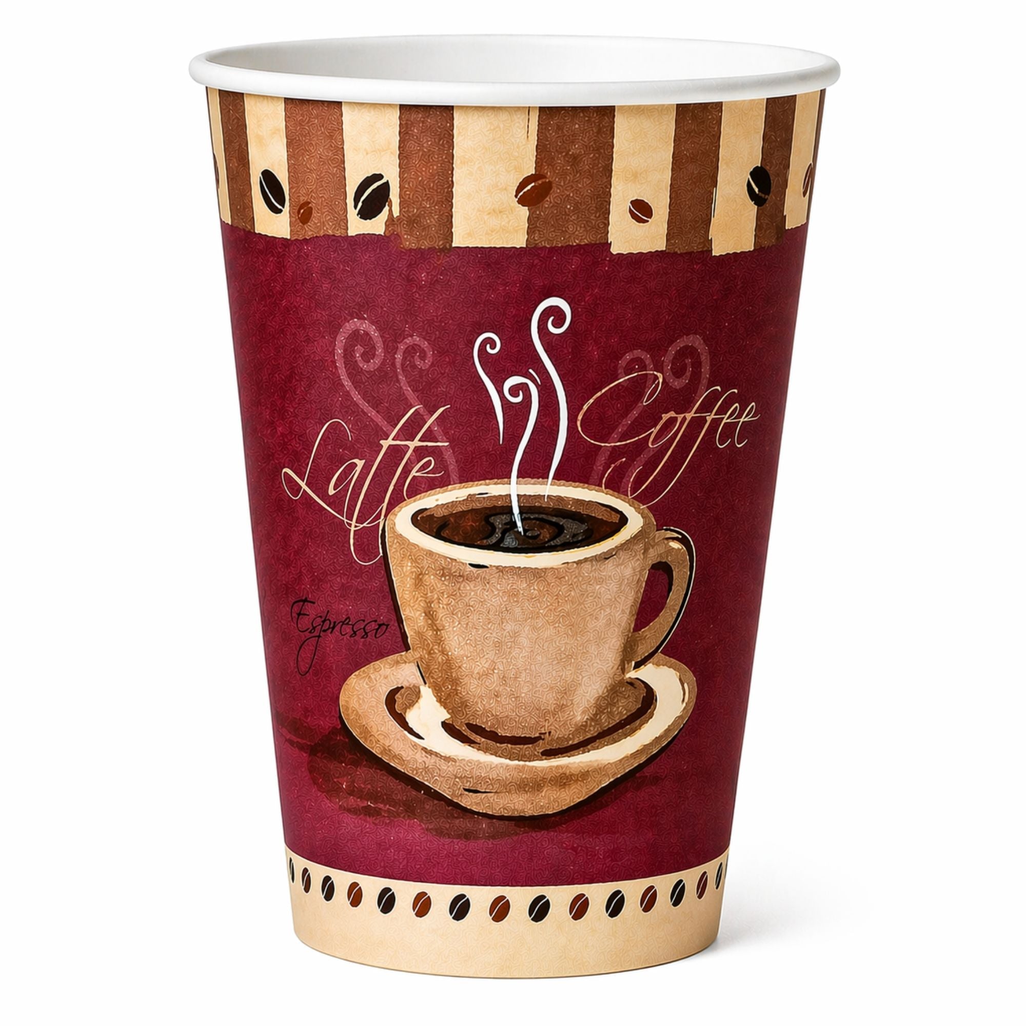 *BUY BULK* 16 oz Heaven White Poly Paper Cups Hot and Cold Disposable Leak Resistant Cups