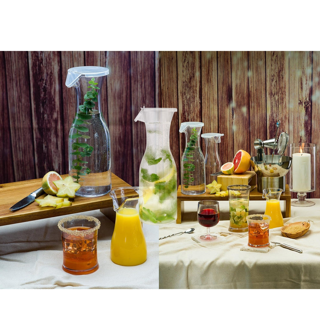 20oz Carafe Juice Jar Beverage Decanter Acrylic Plastic