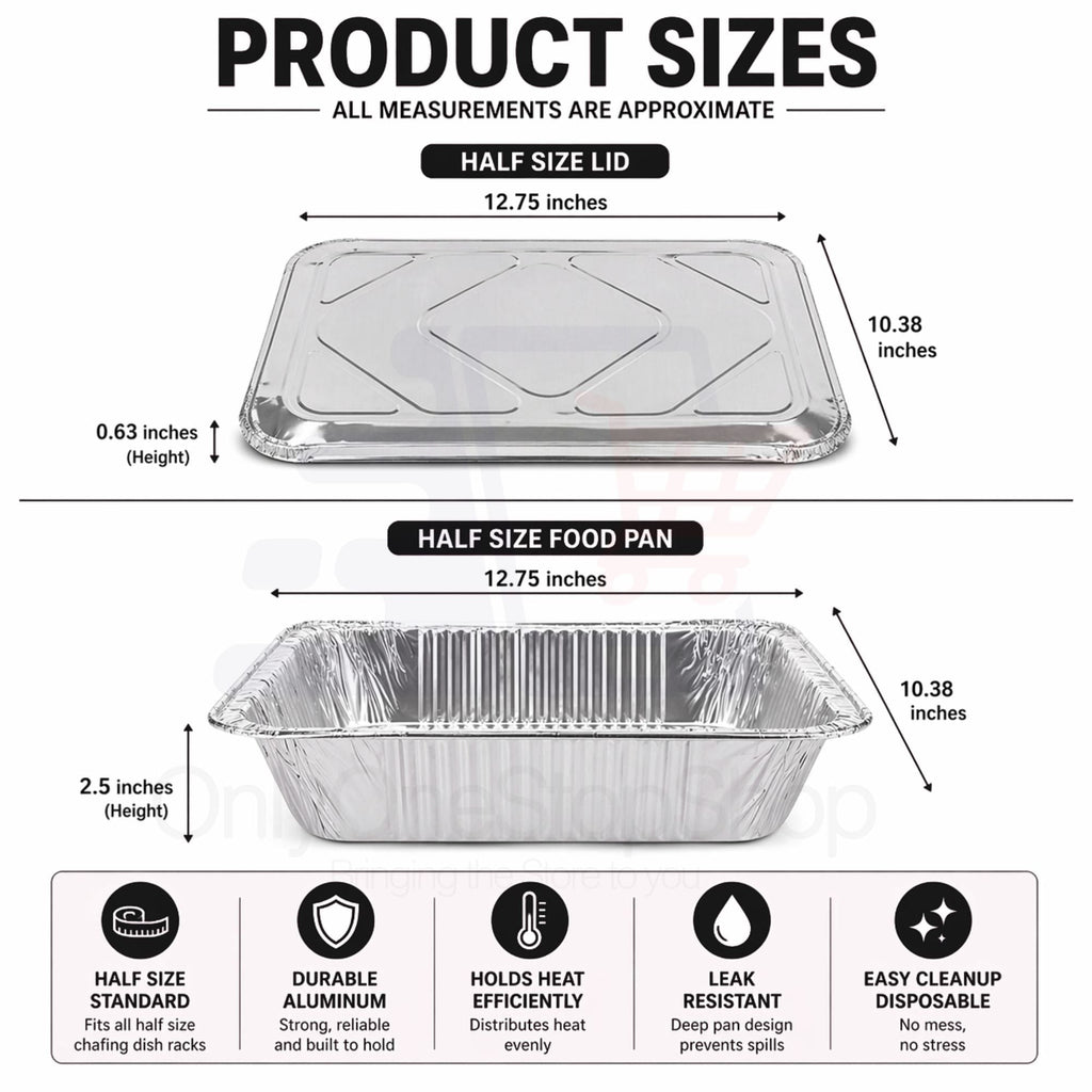 136 Piece Chafing Dish Buffet Aluminum Disposable