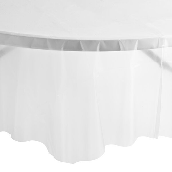 *WHOLESALE* 84'' Round Clear Table Cloth Plastic Disposable 36/Case