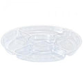 12" Clear 5 Compartment  Platter Clear Plastic