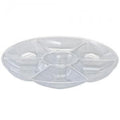 14" Clear 7 Compartment  Plastic Platter