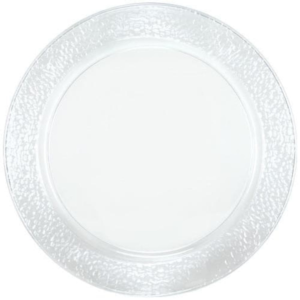 13.5" Clear Pebbled Plastic Tray