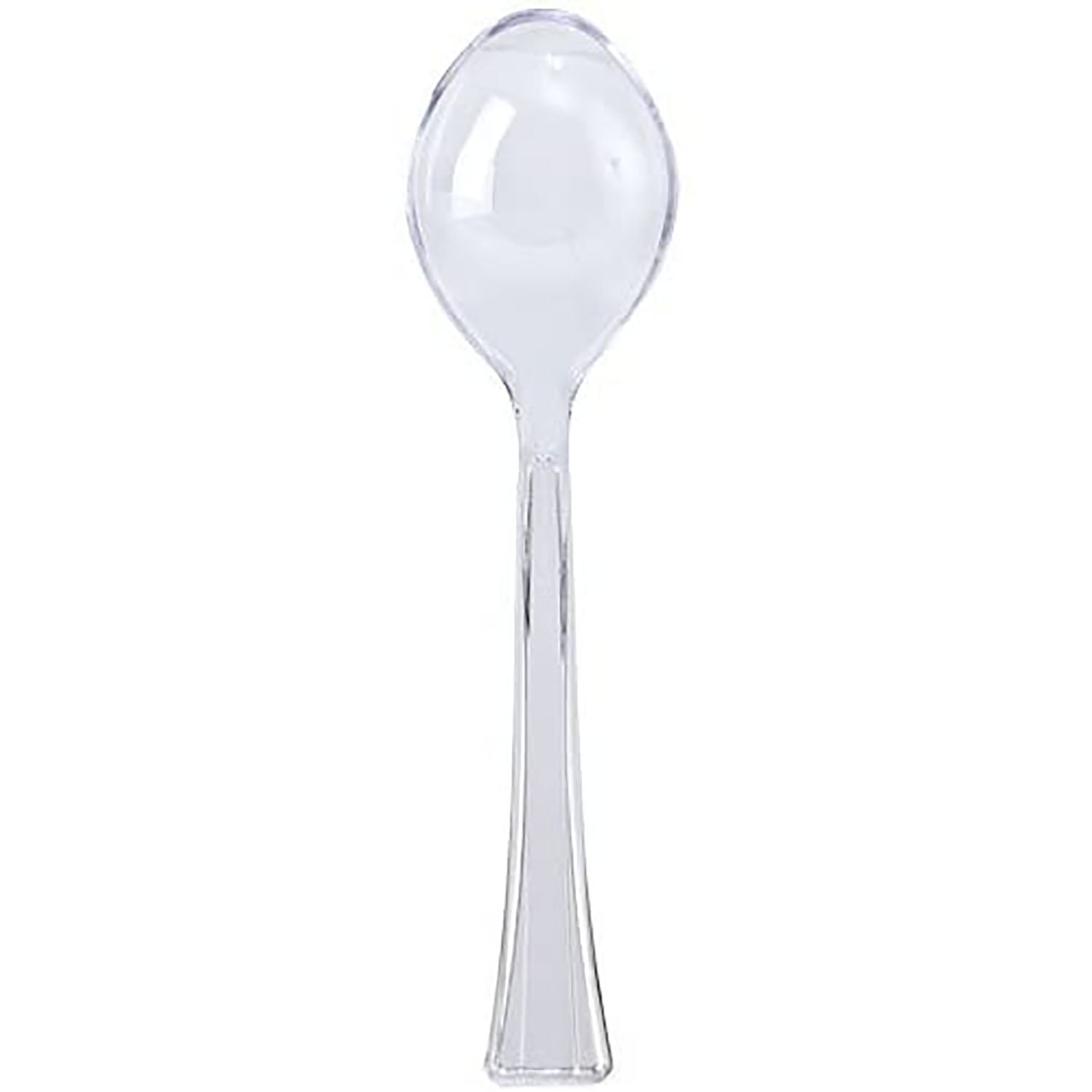 12" Clear Heavyweight Plastic Salad Serving Spoon