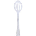 12" Clear Heavyweight Slotted Salad Serving Spoon Plastic