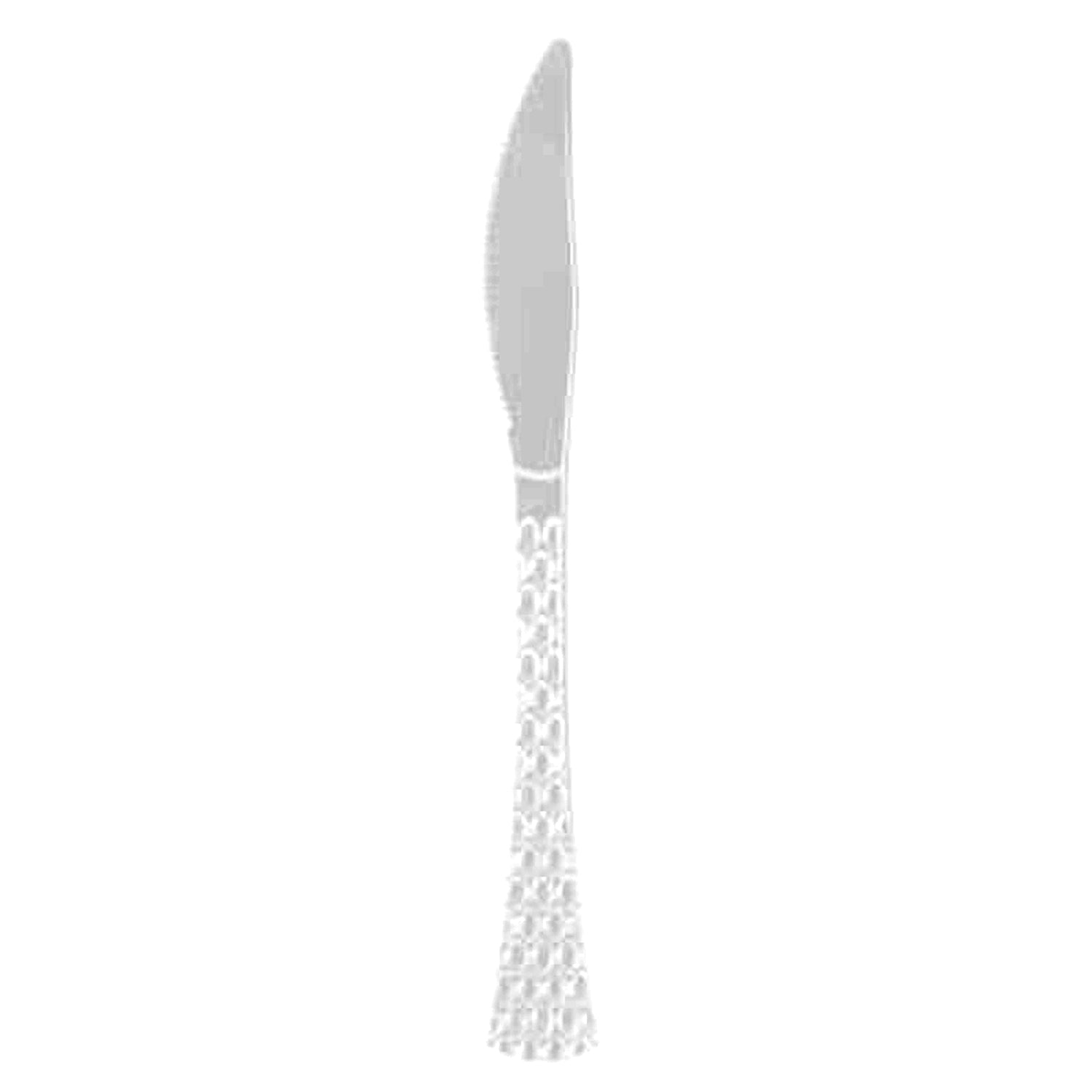 Glamour Collection Clear plastic Disposable Knives 20 Pack