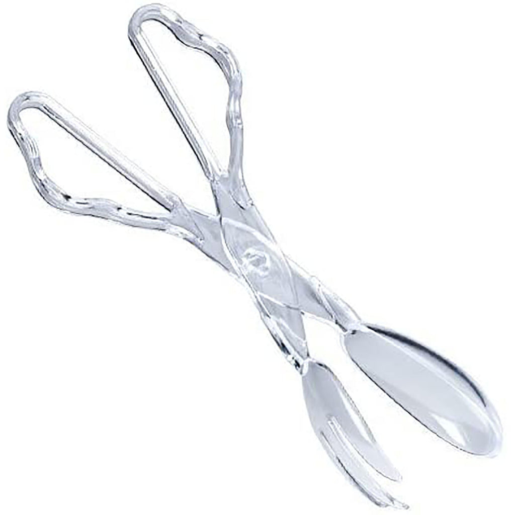 10" Clear Salad Tong Plastic