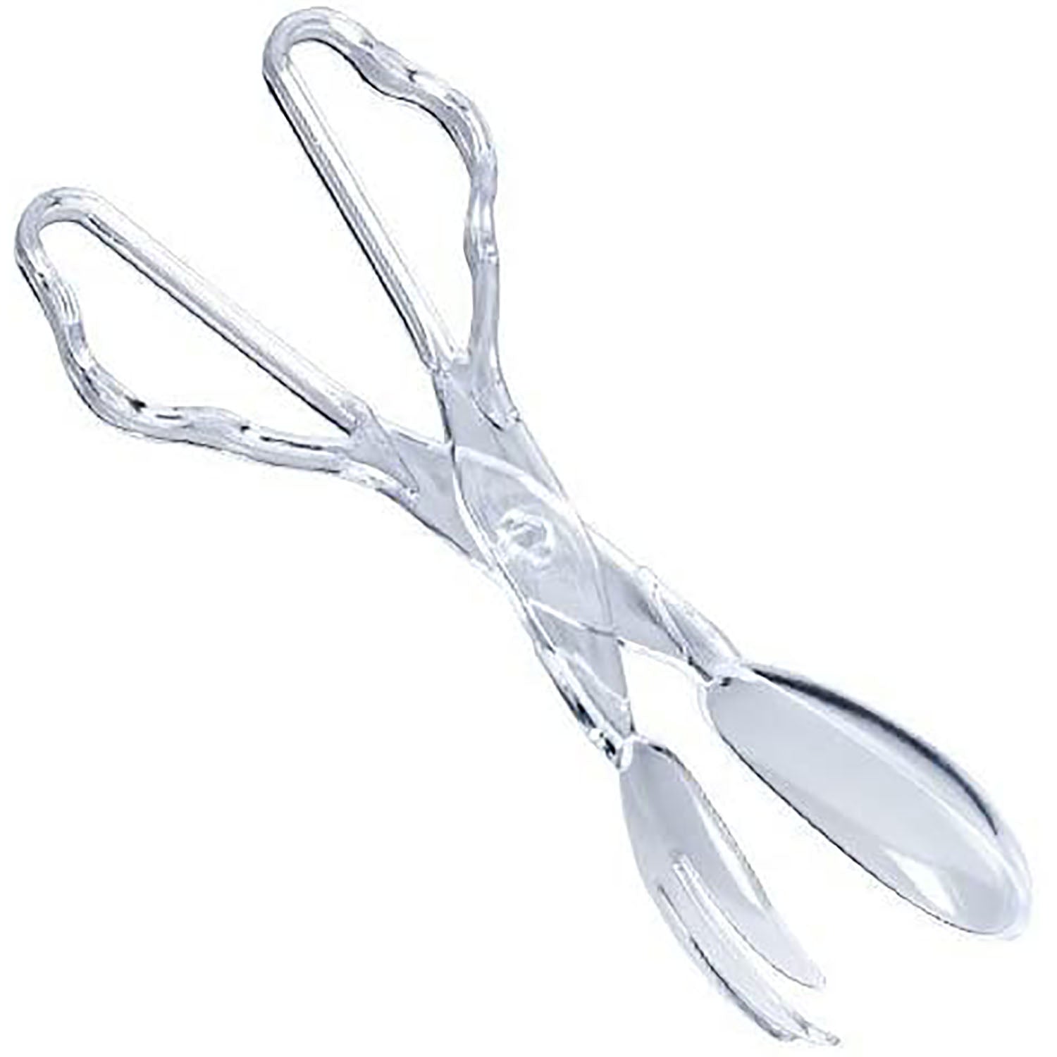 10" Clear Salad Tong Plastic