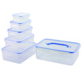 Multi Clear Containers Heavy Weight Plastic Food Storage & Serving VeZee 6 Pieces