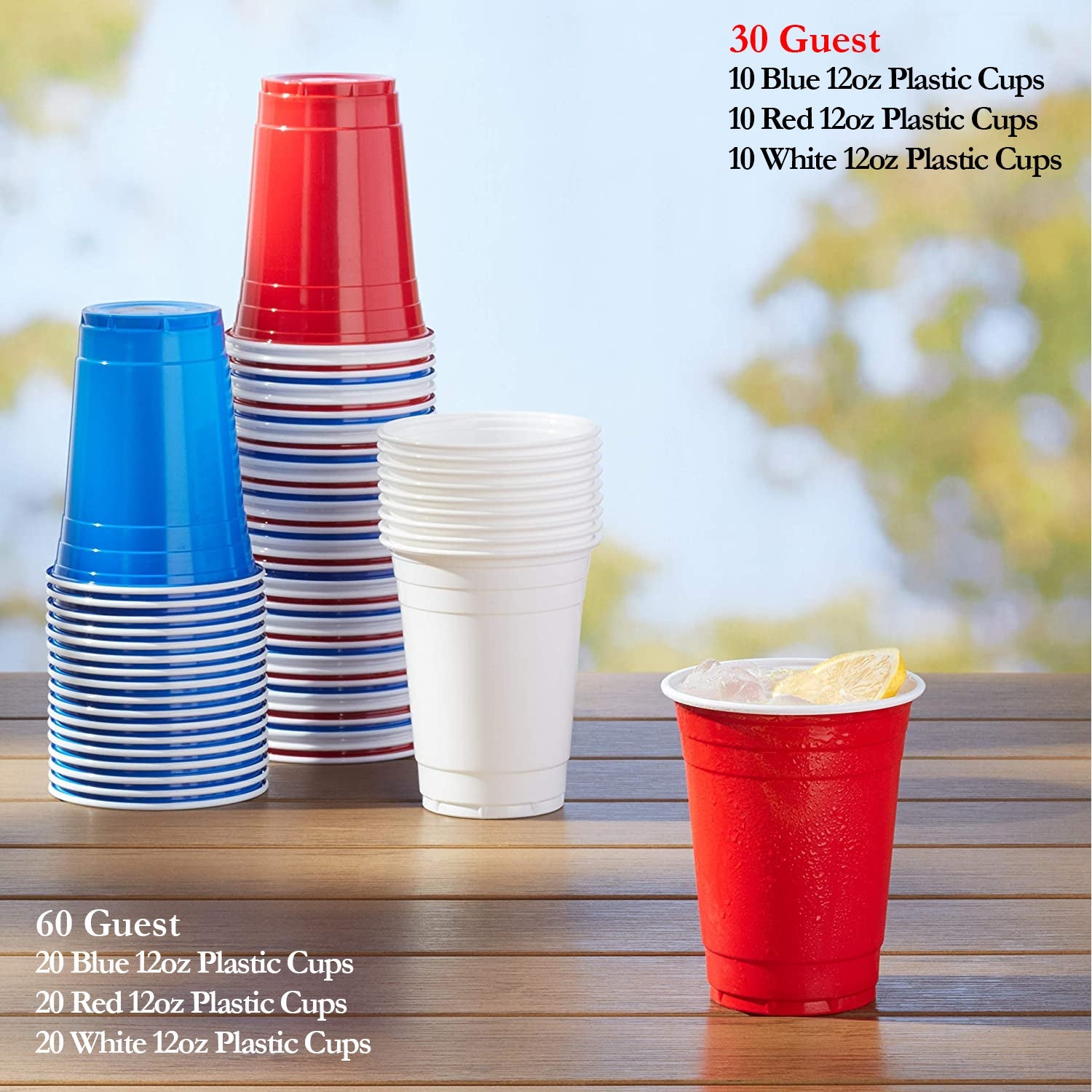 Red White and Blue American Flag Disposable Party Plastic Plates Sets