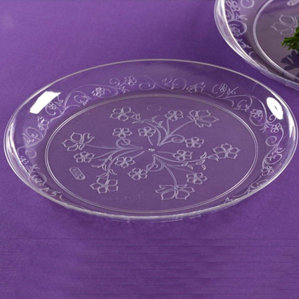 *JUMBO PACK* D'Vine 10" Clear  Plate Heavyweight Plastic