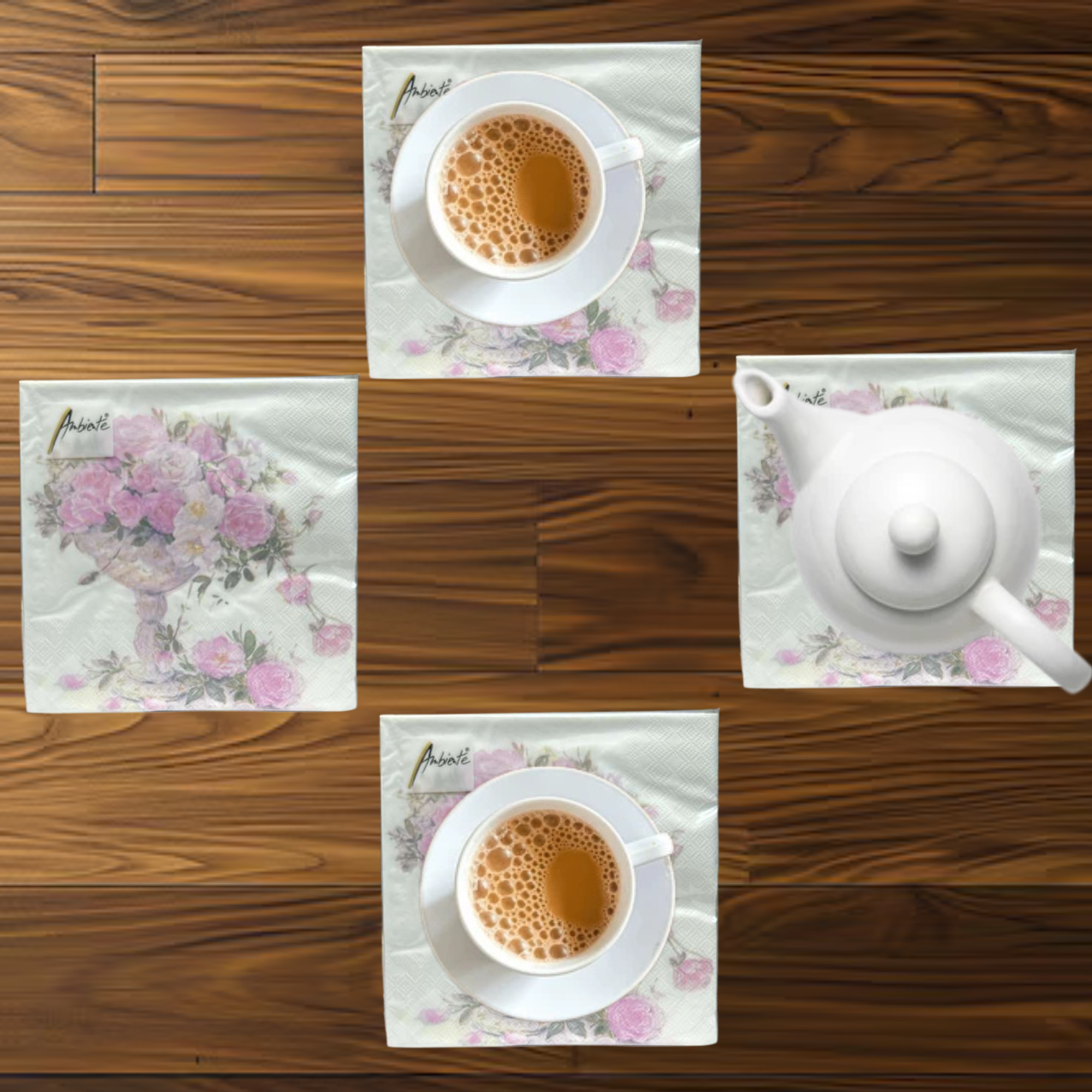 Flower Floral Lunch Napkins | 20 Pack Available