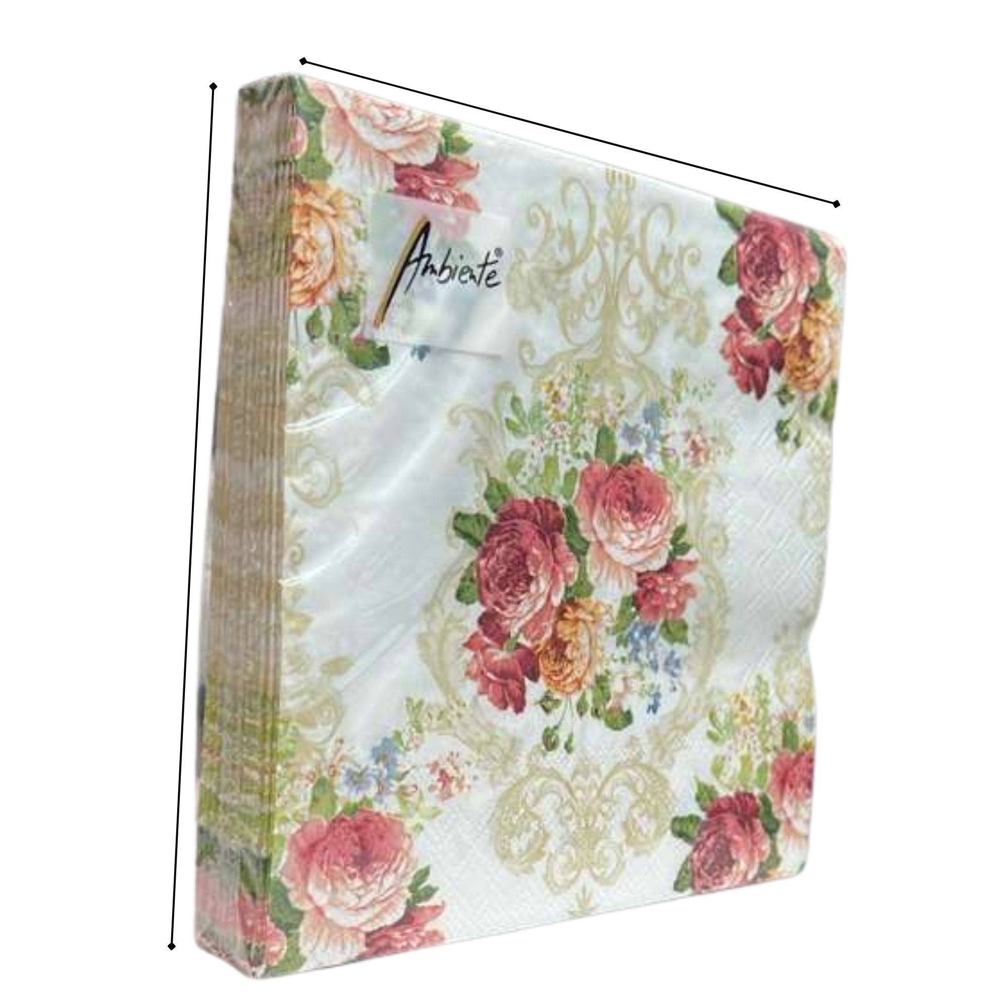 Flower Vintage Floral Lunch Napkins: 20 Pack
