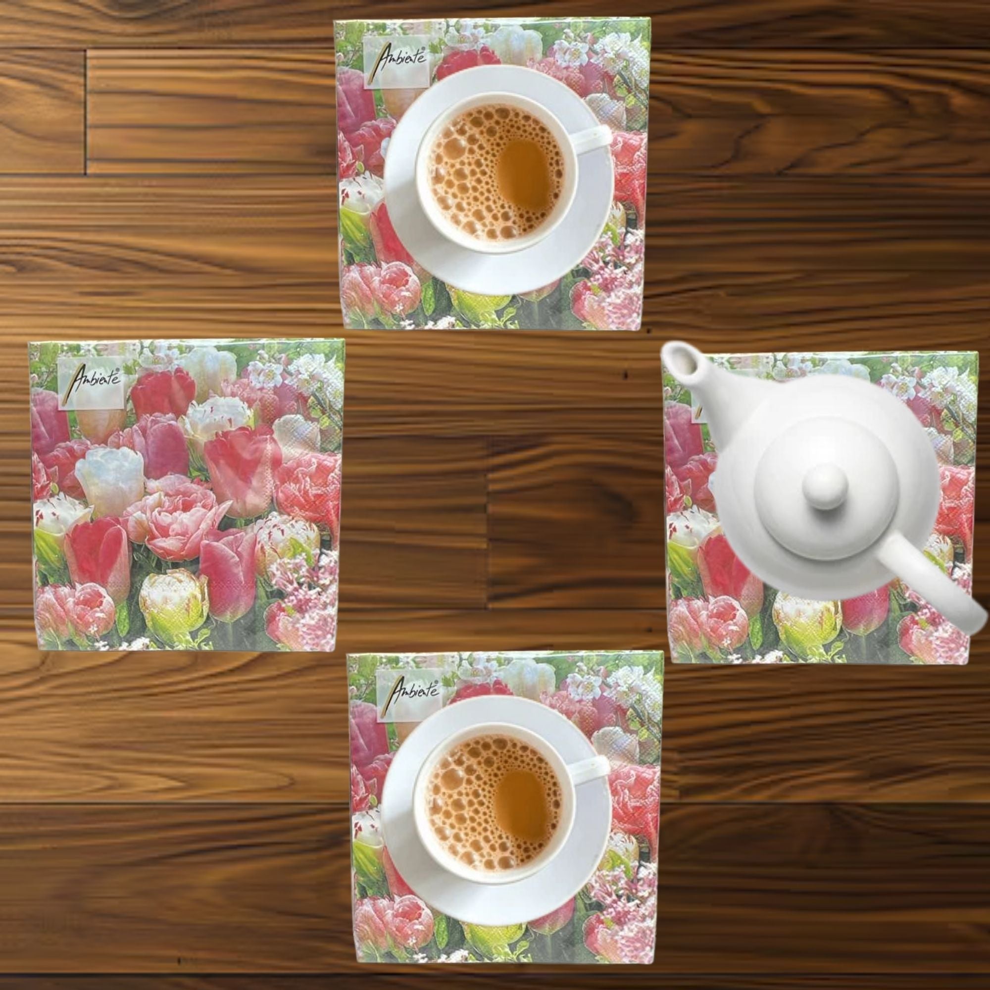 Ambiente Tulip Garden Lunch  Napkins: 20 Pack