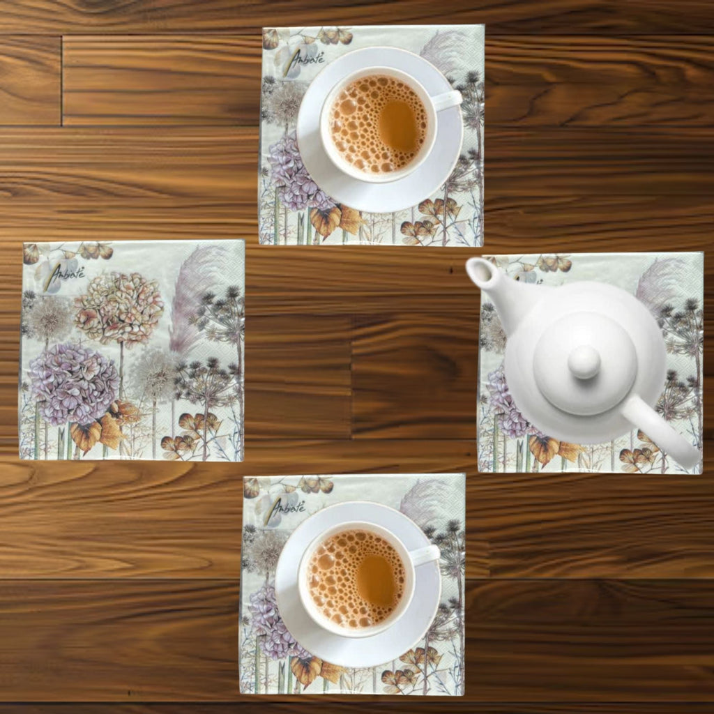 Ambiente Pastel Floral & Botanical Lunch Napkins: 20 Pack
