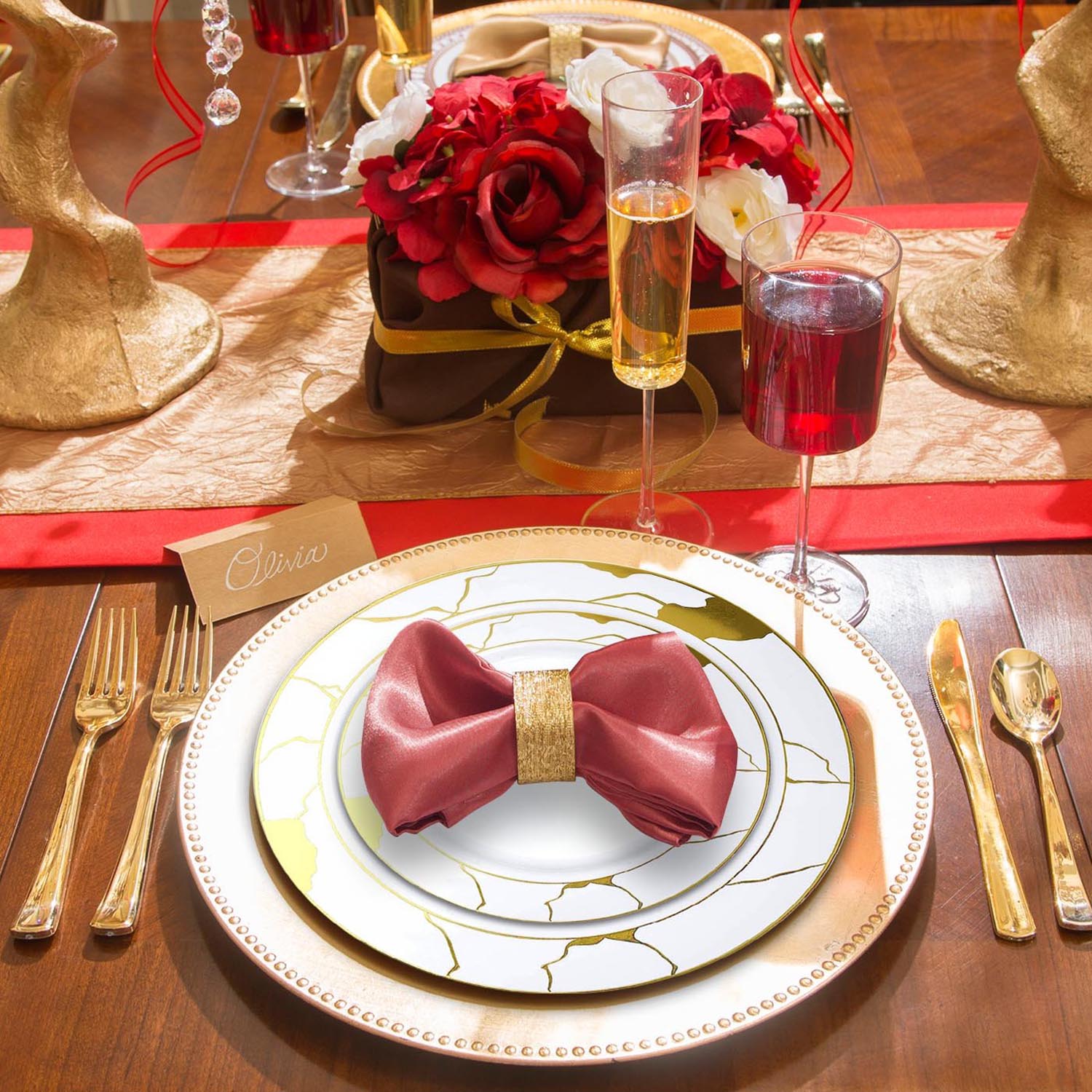 Dynasty Plastic Gold Forks