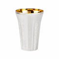 5.5 oz Set of 10 Silver Disposable Wine Kiddush Cups with Gold Interior