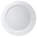 Hammered Design Plastic Charger White 13" 2 Pack