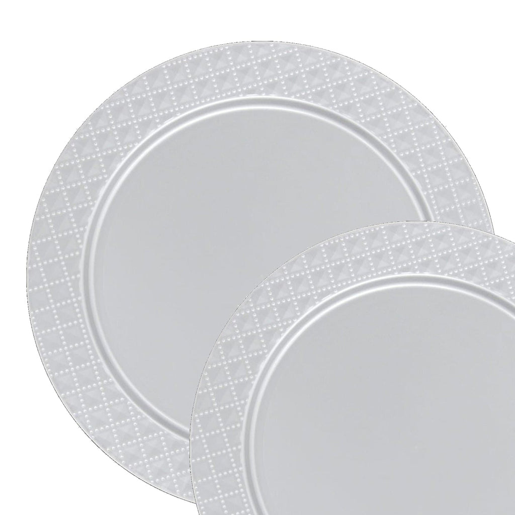 Diamond Design Plastic Charger Clear 13" 2 Pack