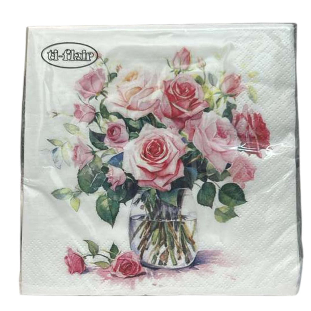 Flower Floral Lunch Napkins | 20 High Quality Packs