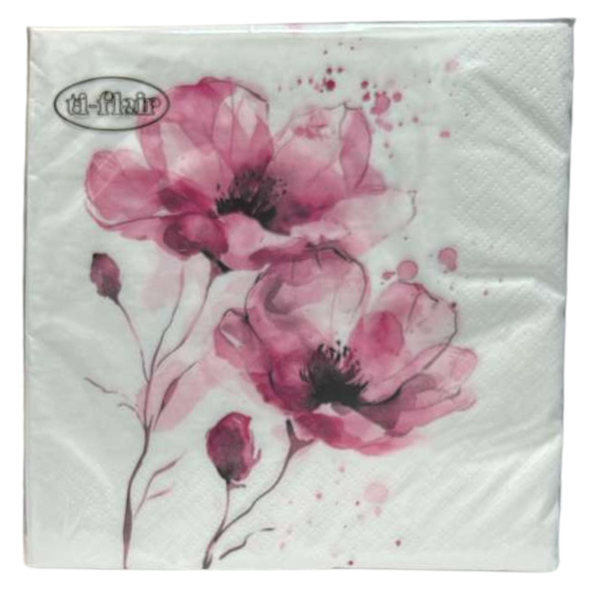 Flower Floral Lunch Napkins: 20 Pack