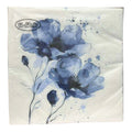 Flower Blue Floral Lunch Napkins: 20 Pack