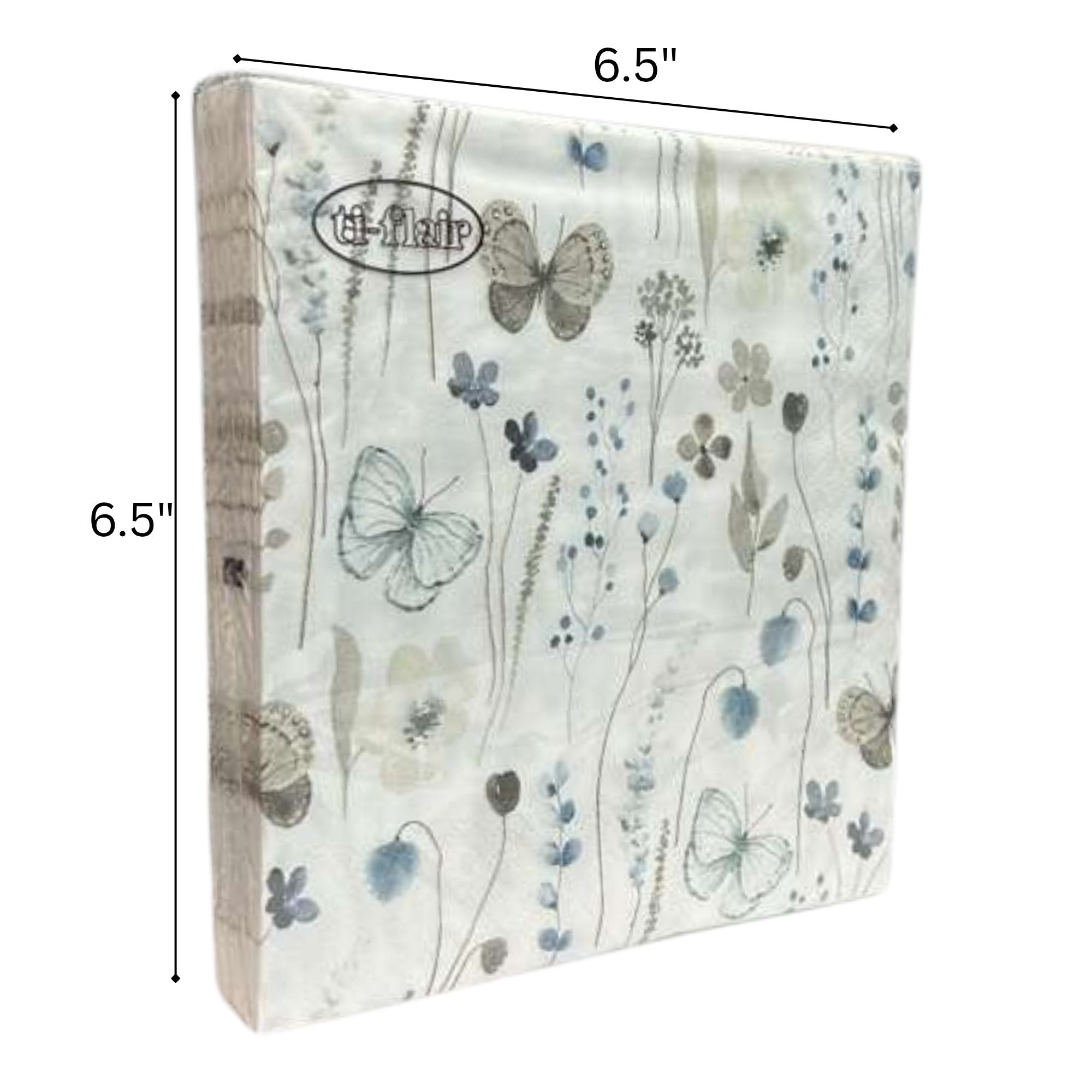 Flower Floral & Butterfly Lunch Napkin: 20 Pack
