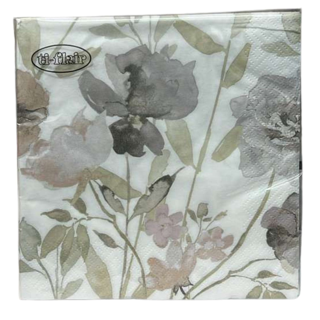 Flower Elegant Floral Lunch Napkin | Available in 20 Pack