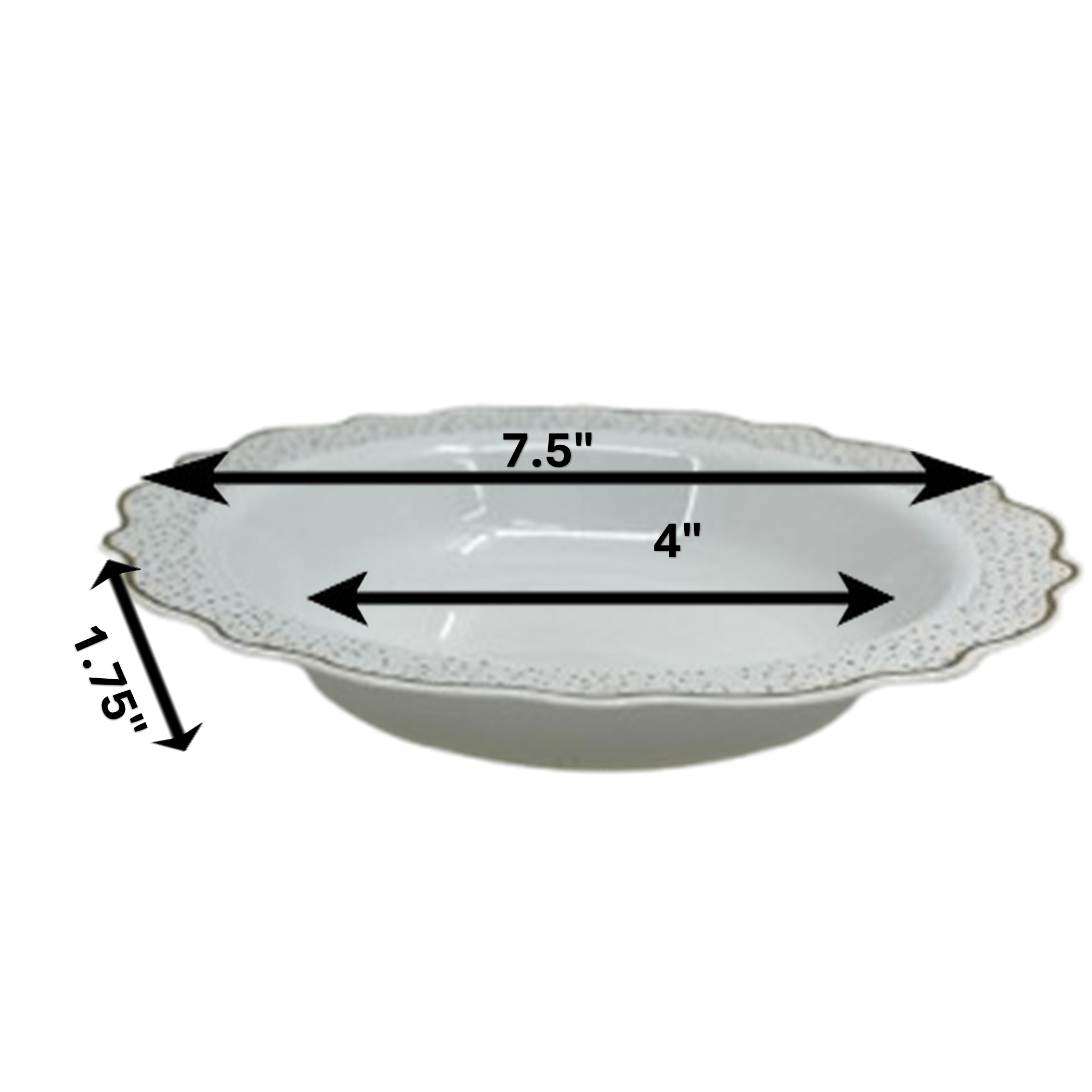 Confetti 12oz Plastic Soup Bowls White Gold 10 Pack