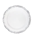 Aristocrat  7.5" White & Silver Plastic Appetizer/Dessert Plate 10 Pack