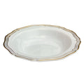 Aristocrat 7.5" White & Gold Plastic Soup Bowls 10 Pack