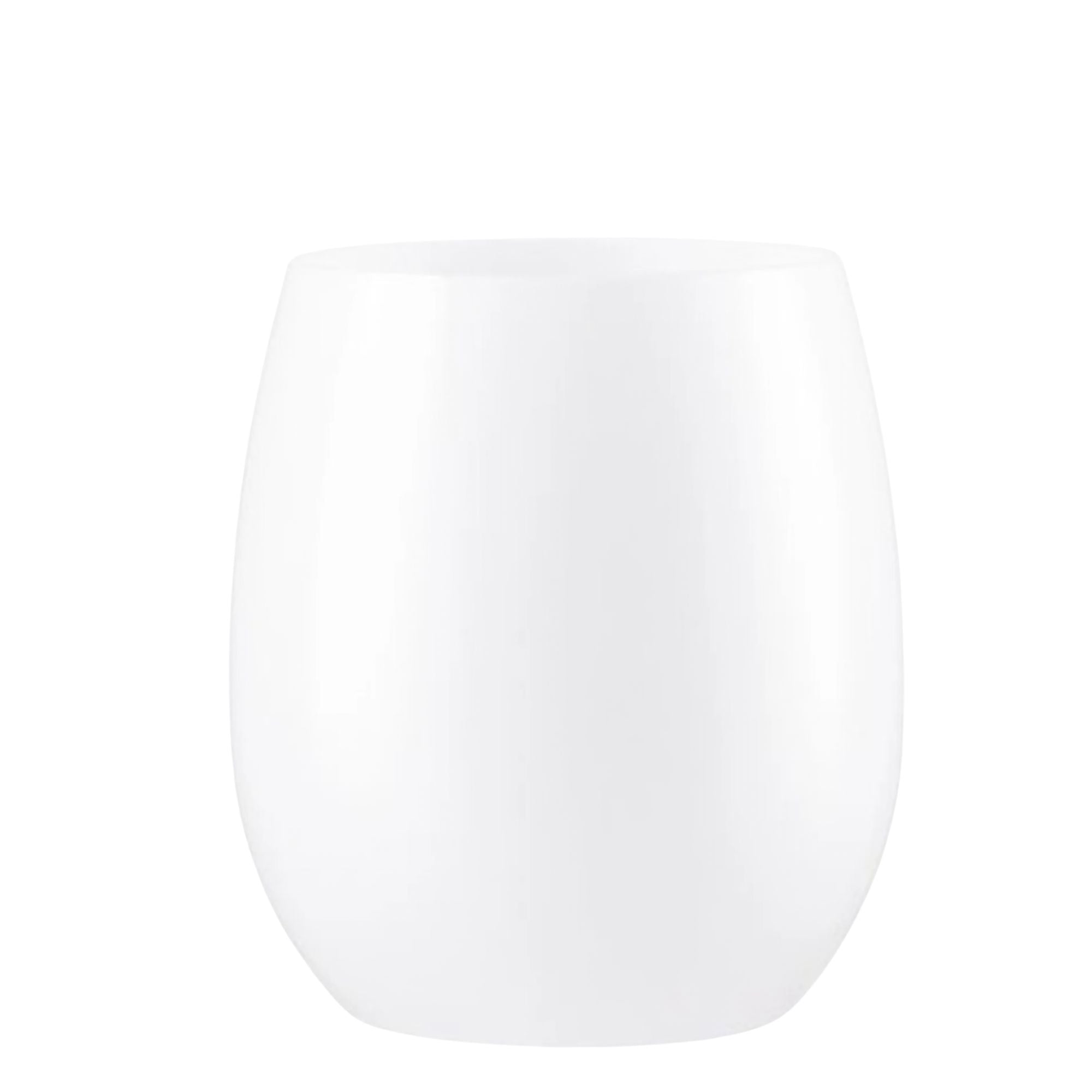 12oz Stemless Plastic Disposable Wine Goblet White 6 Pack