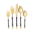 Sophisticated Cutlery Black/Gold Top Disposable Plastic 40 pack