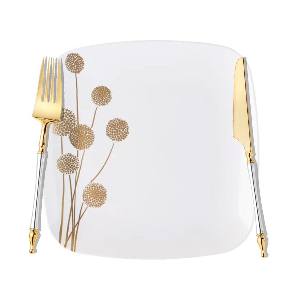 Sophisticated Cutlery Silver/Gold Disposable Plastic 40 Pack