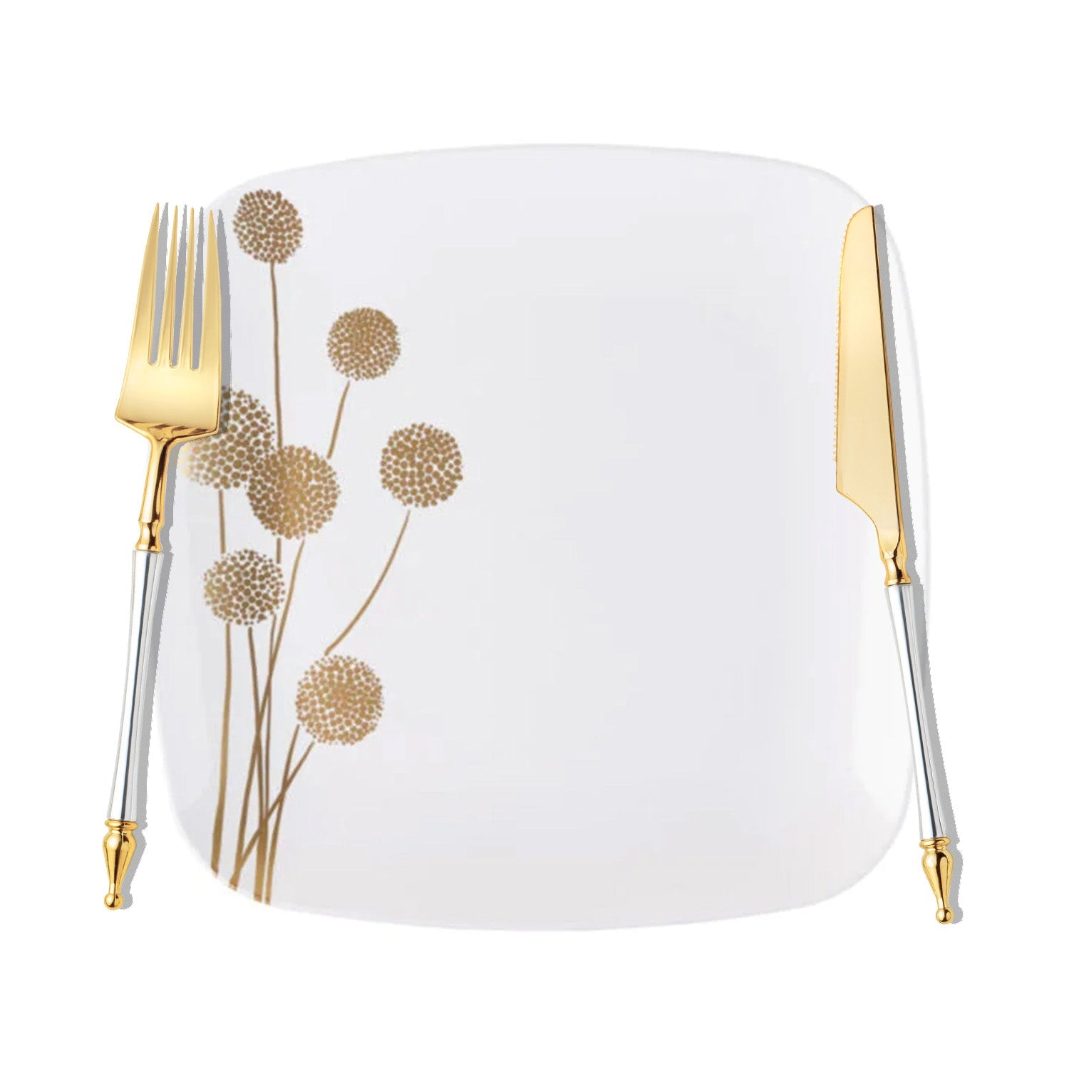 Sophisticated Cutlery Silver/Gold Disposable Plastic 40 Pack