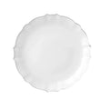 Luxe 7.5" White With Silver Rim Plastic Dessert Plates 10 Pack