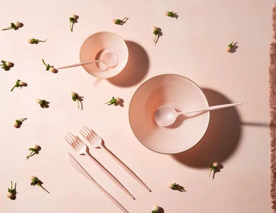 Noble Pearl Pink  Cutlery Set Plastic 40 Pack