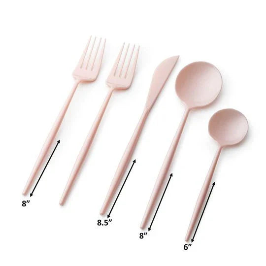 Noble Pearl Pink  Cutlery Set Plastic 40 Pack