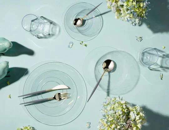 Noble Gold Top/Grey Bottom Plastic  Cutlery Set 40 Pack