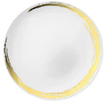 Whisk 10.25" White & Gold Disposable Plastic Dinner Plate 10 Pcs