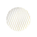 Whisk 7.5" White & Gold Disposable Plastic Appetizer/Dessert Plate 10 Pack