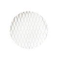 Whisk 7.5" White & Silver Plastic Appetizer/Dessert Plate 10 Pack