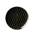 Whisk 7.5" Black & Gold Plastic Appetizer/Dessert Plate 10 Pack