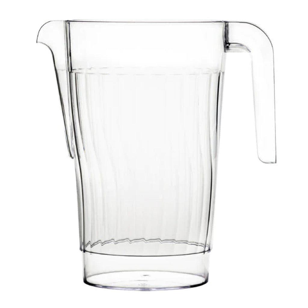 48oz Clear Plastic Disposable Pitcher With Handle 1 Pack