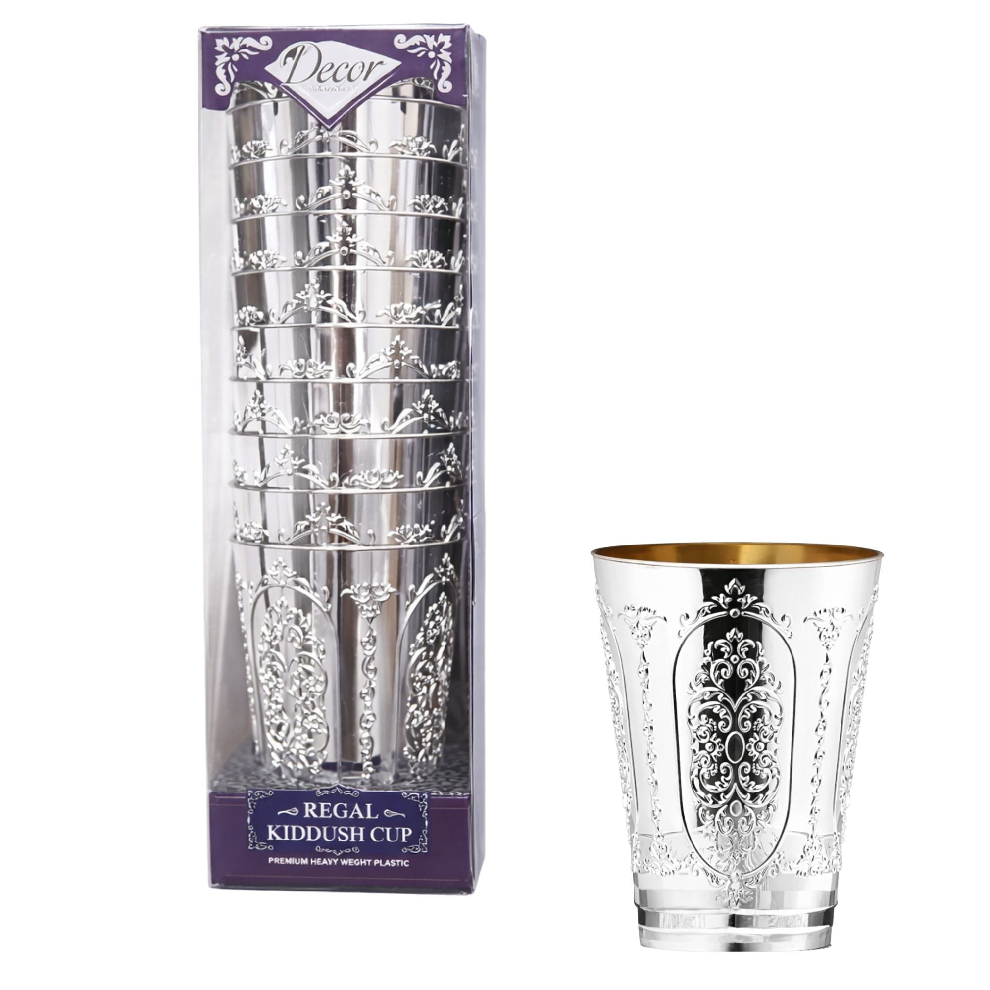 5oz Plastic Wine Kiddush Cups Regal Round Bottom 10 Pack